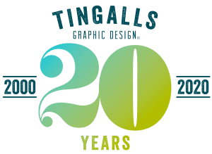 Tingalls 20 year anniversary logo