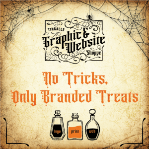 No tricks, only branded treats blog graphic.