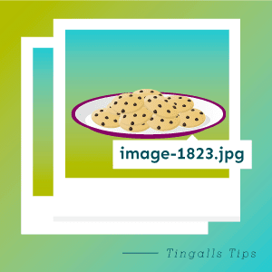 Illustration of plate of cookies image with incorrect file name