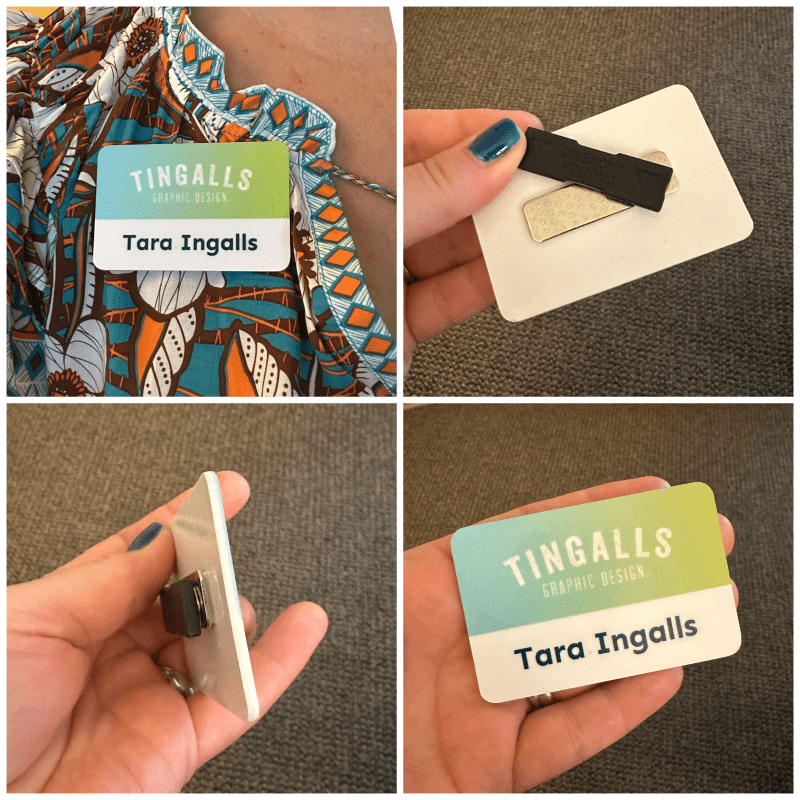 tingalls graphic design custom logo nametag design and printing
